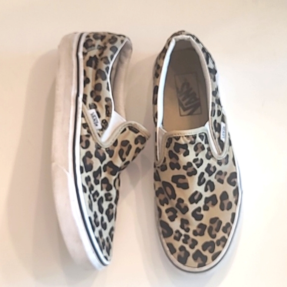 Vans Off The Wall Leopard Print Classic Slip On Low Top Canvas Loafer W 7 M 5.5 - Picture 5 of 17